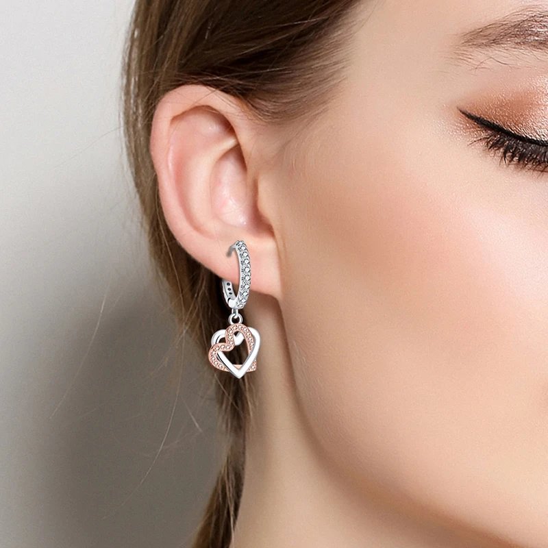 Hoop Earrings 925 Sterling Silver Starry Moon Feather Blue Shiny Zircon Inlaid Drop Earrings Women Fashion Jewelry Gift Hoop Earrings 925 Sterling Silver Starry Moon Feather Blue Shiny Zircon Inlaid Drop Earrings Women Fashion Jewelry Gift