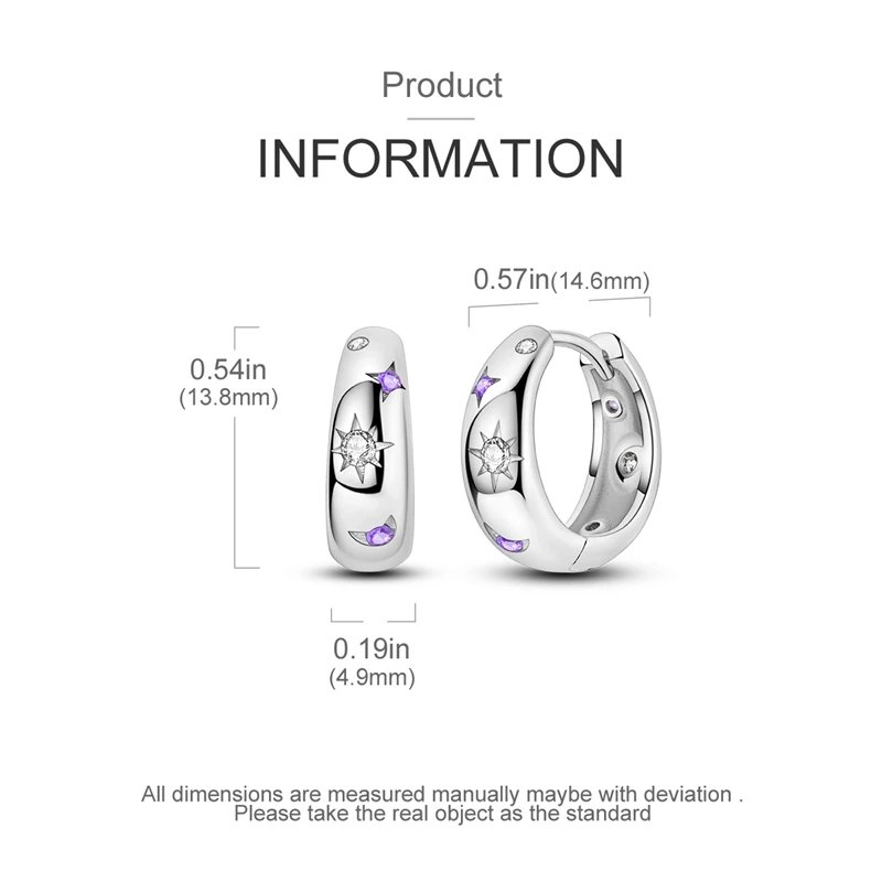 Hoop Earrings 925 Sterling Silver Starry Moon Feather Blue Shiny Zircon Inlaid Drop Earrings Women Fashion Jewelry Gift Hoop Earrings 925 Sterling Silver Starry Moon Feather Blue Shiny Zircon Inlaid Drop Earrings Women Fashion Jewelry Gift