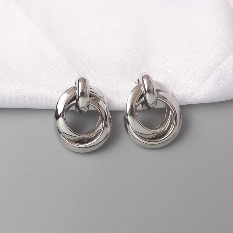 Fashion Metal Women Drop Earrings Hollow Geometric Dangle Earrings for Girls Punk Round Earrings Fashion Brincos Gift Fashion Metal Women Drop Earrings Hollow Geometric Dangle Earrings for Girls Punk Round Earrings Fashion Brincos Gift