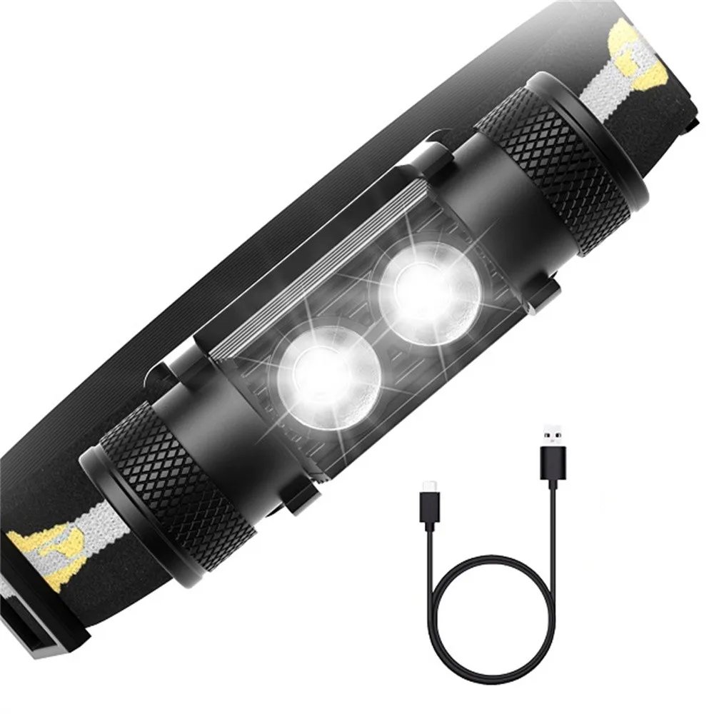 H25S Headlamp 18650 Headlight Dual SST40 LED 1200lm USB Rechargeable Outdoor Tactical Working Lamp