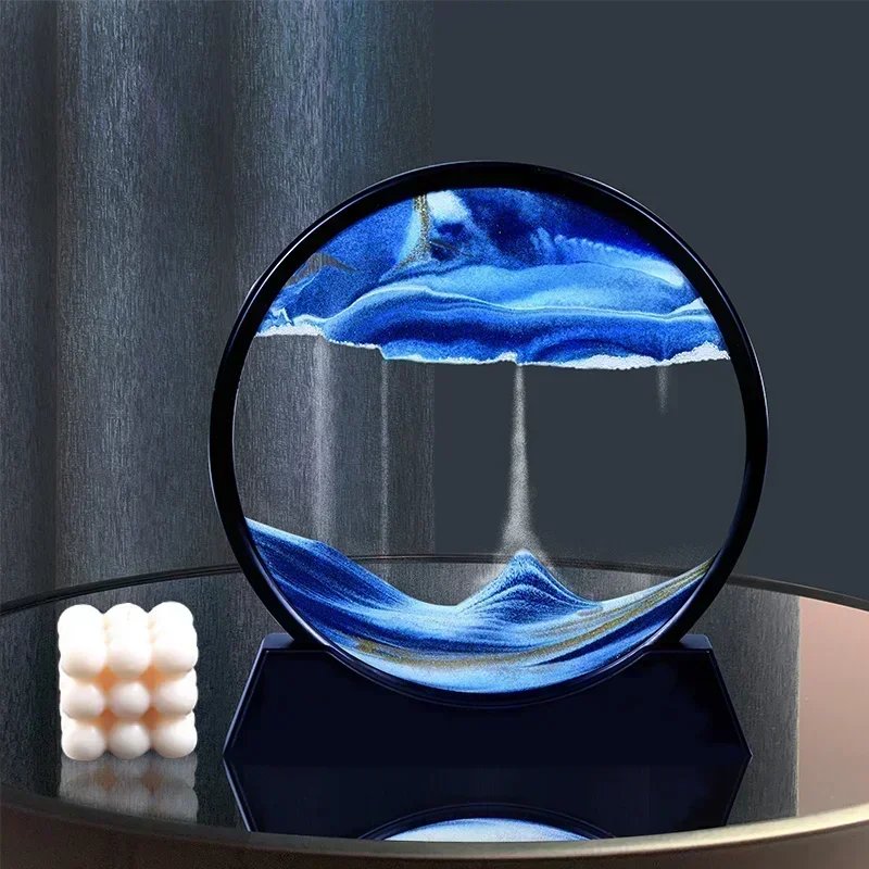 3D Moving Sand Art Picture Round Glass Deep Sea Sandscape Hourglass Quicksand Craft Flowing Sand Painting Office Home Decor Gift 3D Moving Sand Art Picture Round Glass Deep Sea Sandscape Hourglass Quicksand Craft Flowing Sand Painting Office Home Decor Gift