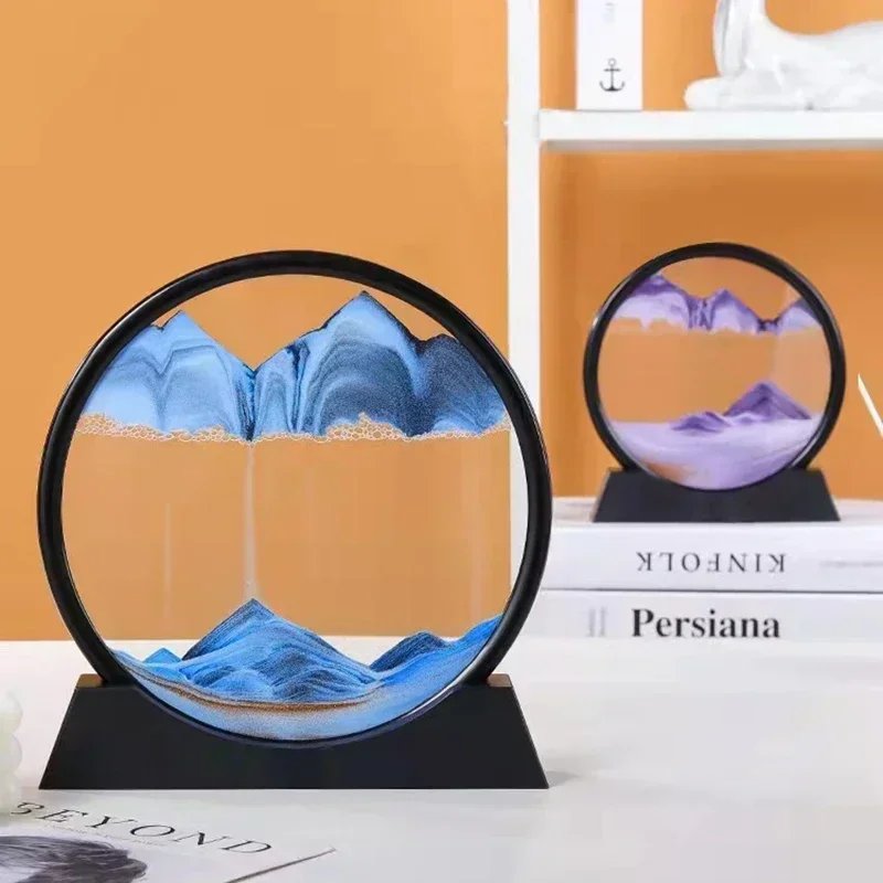 3D Moving Sand Art Picture Round Glass Deep Sea Sandscape Hourglass Quicksand Craft Flowing Sand Painting Office Home Decor Gift 3D Moving Sand Art Picture Round Glass Deep Sea Sandscape Hourglass Quicksand Craft Flowing Sand Painting Office Home Decor Gift