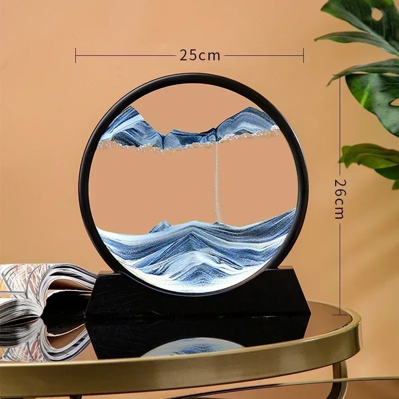 3D Moving Sand Art Picture Round Glass Deep Sea Sandscape Hourglass Quicksand Craft Flowing Sand Painting Office Home Decor Gift 3D Moving Sand Art Picture Round Glass Deep Sea Sandscape Hourglass Quicksand Craft Flowing Sand Painting Office Home Decor Gift