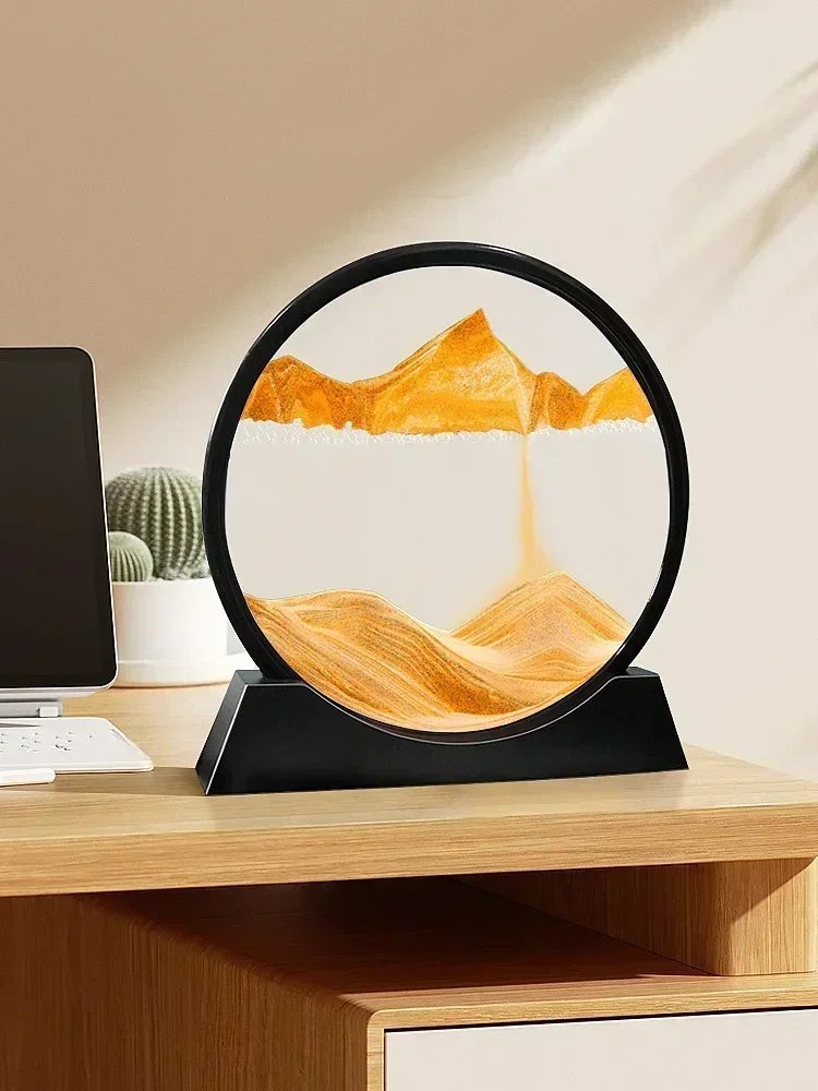 3D Moving Sand Art Picture Round Glass Deep Sea Sandscape Hourglass Quicksand Craft Flowing Sand Painting Office Home Decor Gift 3D Moving Sand Art Picture Round Glass Deep Sea Sandscape Hourglass Quicksand Craft Flowing Sand Painting Office Home Decor Gift