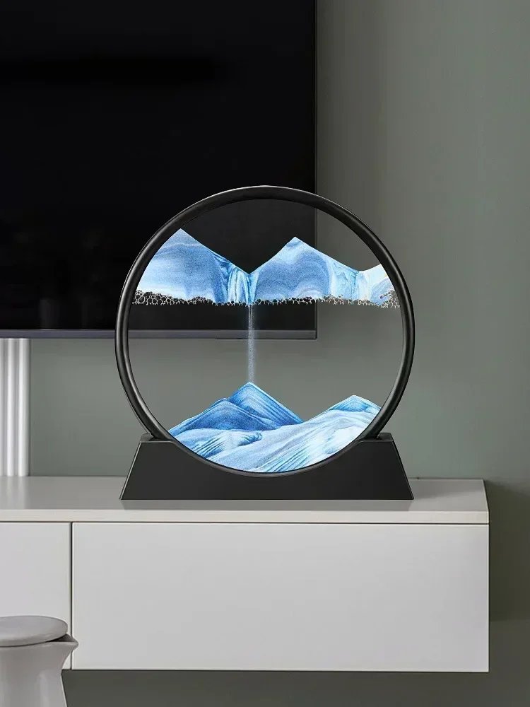 3D Moving Sand Art Picture Round Glass Deep Sea Sandscape Hourglass Quicksand Craft Flowing Sand Painting Office Home Decor Gift 3D Moving Sand Art Picture Round Glass Deep Sea Sandscape Hourglass Quicksand Craft Flowing Sand Painting Office Home Decor Gift