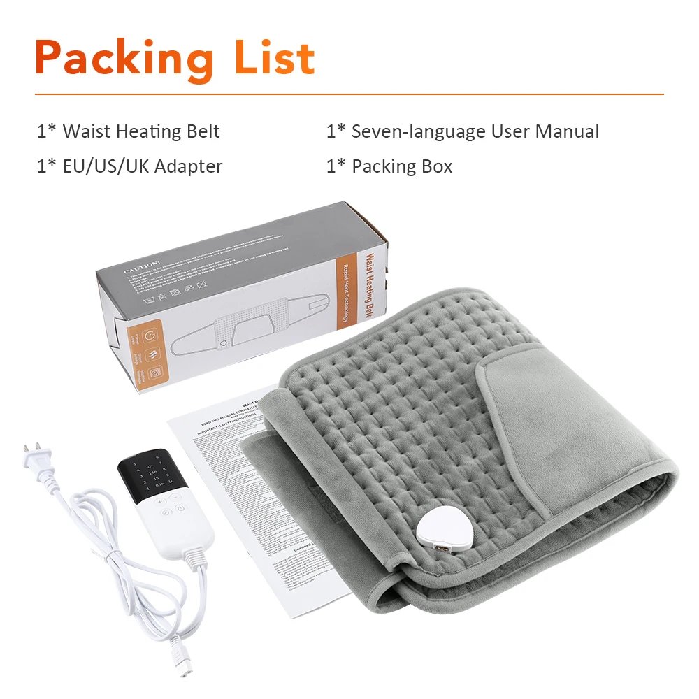 Electric Heating Waist Belt Warm Thermal Pad Office Home Temperature Control Waist Belt Warming Back Hand Warmer Electric Heating Waist Belt Warm Thermal Pad Office Home Temperature Control Waist Belt Warming Back Hand Warmer