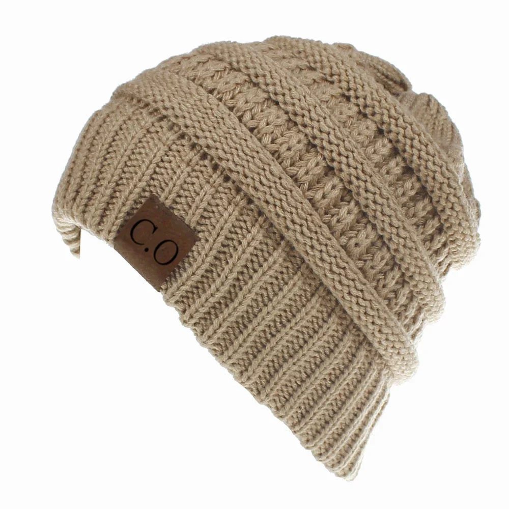 Knitted Hat Autumn And Winter Korean Version Velvet Thickened Pullover Hat Ear Protector Head Cap Outdoor Cycling Beanie