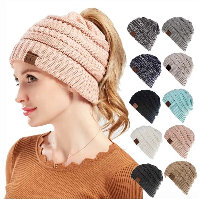Knitted Hat  Autumn And Winter  Korean Version  Velvet Thickened Pullover Hat Ear Protector Head Cap  Outdoor Cycling Beanie - Image 3