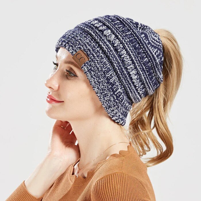 Knitted Hat  Autumn And Winter  Korean Version  Velvet Thickened Pullover Hat Ear Protector Head Cap  Outdoor Cycling Beanie - Image 5