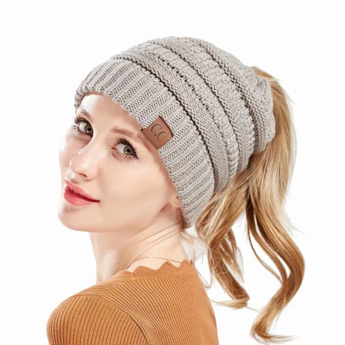 Knitted Hat  Autumn And Winter  Korean Version  Velvet Thickened Pullover Hat Ear Protector Head Cap  Outdoor Cycling Beanie - Image 1