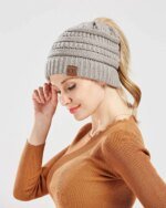 Knitted Hat  Autumn And Winter  Korean Version  Velvet Thickened Pullover Hat Ear Protector Head Cap  Outdoor Cycling Beanie - Image 2