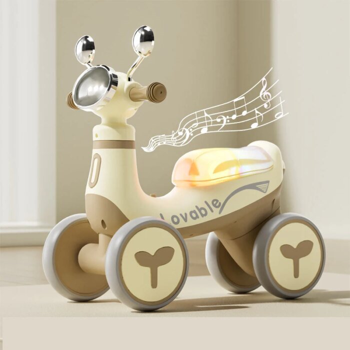 Four Wheel Baby Scooter Baby Walker With lighting Music Kids Ride on Toys Car For 1-4 Years old - Image 1