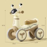Four Wheel Baby Scooter Baby Walker With lighting Music Kids Ride on Toys Car For 1-4 Years old - Image 3