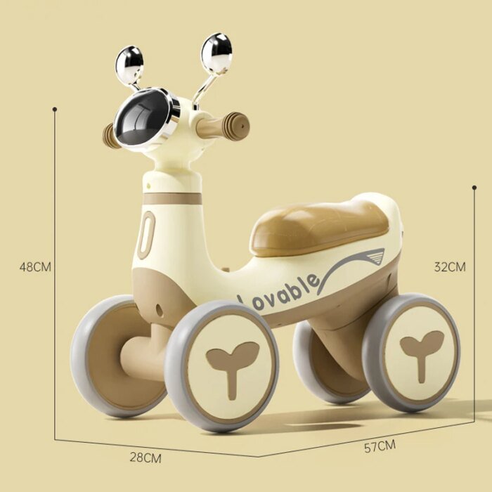 Four Wheel Baby Scooter Baby Walker With lighting Music Kids Ride on Toys Car For 1-4 Years old - Image 3