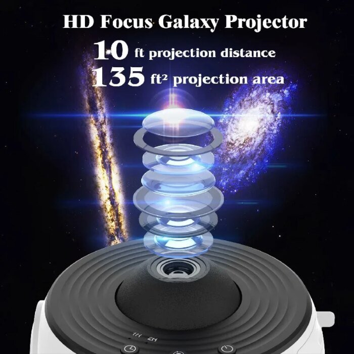 LED Night Light Galaxy Projector Starry Sky Projector 360° Rotate Planetarium Night Lamp For Room Decorative - Image 5