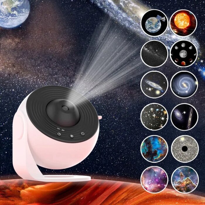 LED Night Light Galaxy Projector Starry Sky Projector 360° Rotate Planetarium Night Lamp For Room Decorative - Image 1