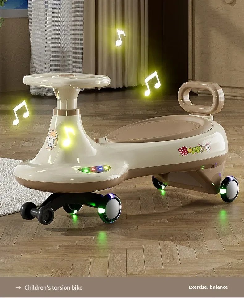 Battery version Children's twist car anti-rollover rocking car 3-6 years old boy girl scooter silent Swing car With Light &Music Battery version Children's twist car anti-rollover rocking car 3-6 years old boy girl scooter silent Swing car With Light &Music