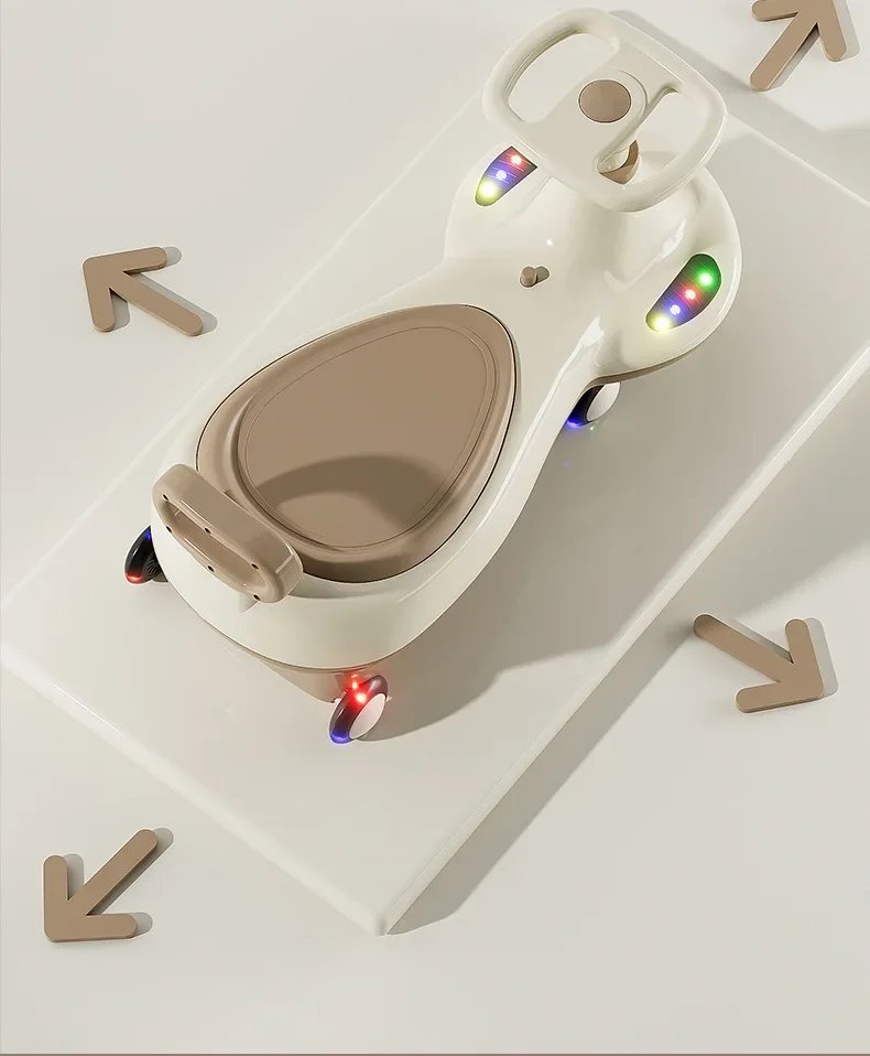 Battery version Children's twist car anti-rollover rocking car 3-6 years old boy girl scooter silent Swing car With Light &Music Battery version Children's twist car anti-rollover rocking car 3-6 years old boy girl scooter silent Swing car With Light &Music