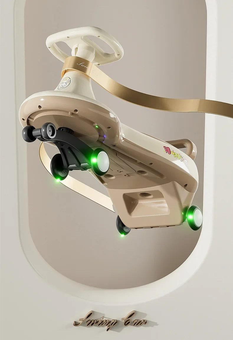 Battery version Children's twist car anti-rollover rocking car 3-6 years old boy girl scooter silent Swing car With Light &Music Battery version Children's twist car anti-rollover rocking car 3-6 years old boy girl scooter silent Swing car With Light &Music