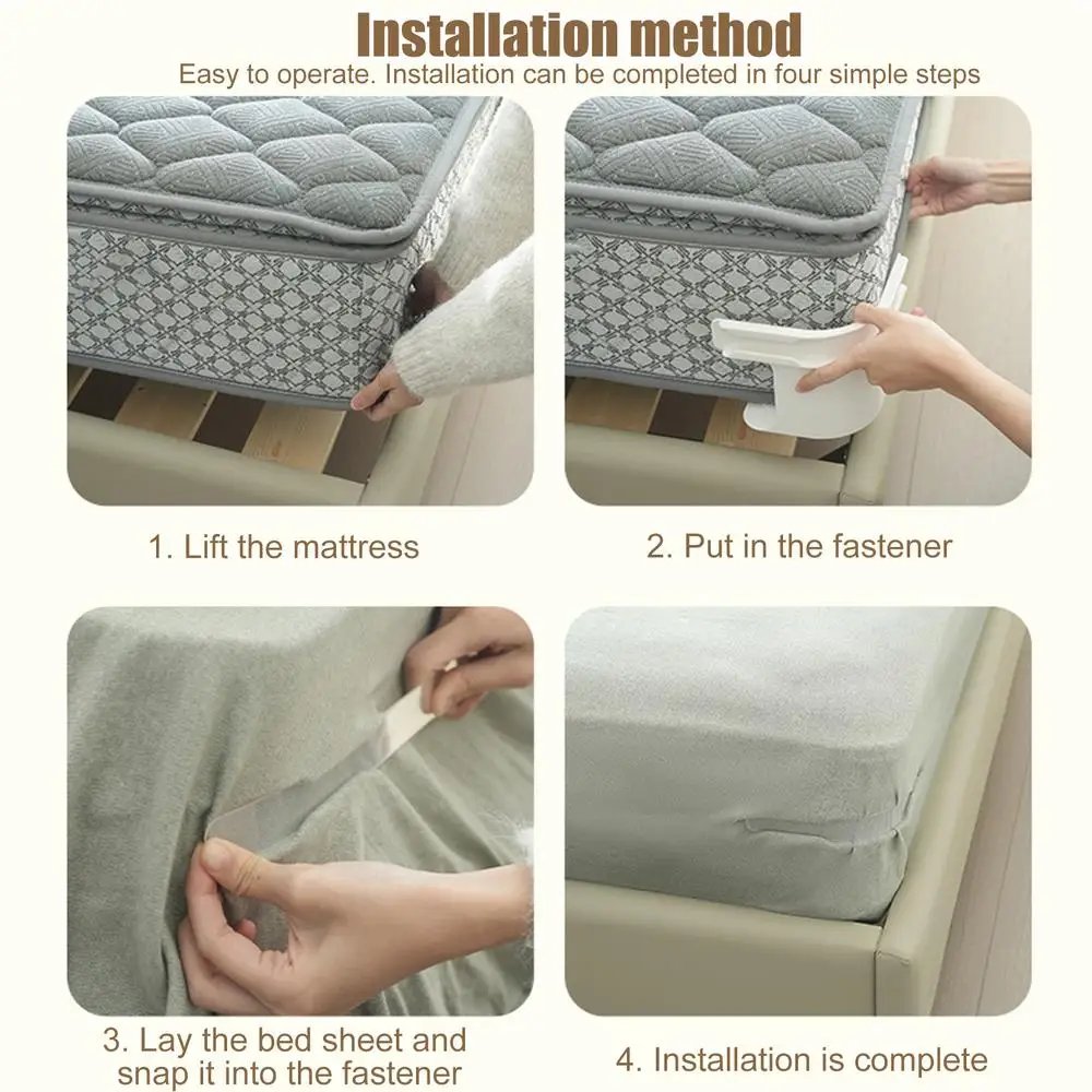 4pcs Heavy Duty Bedsheet Corner Tightener Clips High-quality materials durable and reliable Bed Sheet Grippers for Protectors