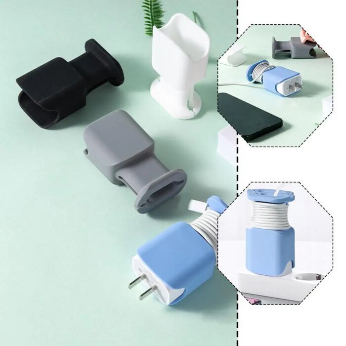 2 in 1 Silicone Charger Protector For iPhone 25W Charger Portable Anti-Break Protection Case Convenient Cable Storage - Image 3