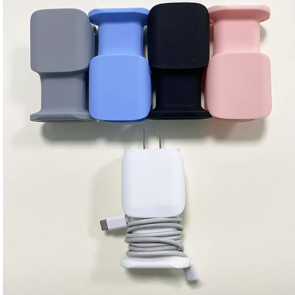2 in 1 Silicone Charger Protector For iPhone 25W Charger Portable Anti-Break Protection Case Convenient Cable Storage