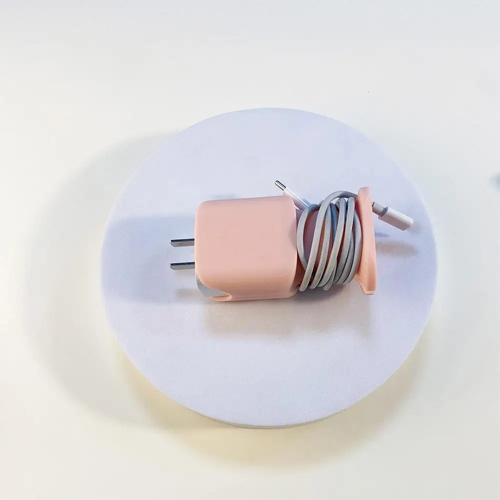2 in 1 Silicone Charger Protector For iPhone 25W Charger Portable Anti-Break Protection Case Convenient Cable Storage