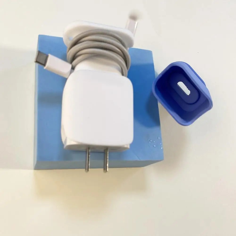 2 in 1 Silicone Charger Protector For iPhone 25W Charger Portable Anti-Break Protection Case Convenient Cable Storage