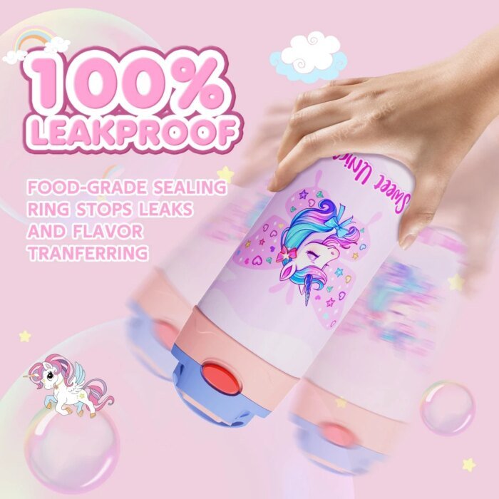 Kids Thermos Bottle Stainless Steel Thermos Mug Leak-Proof Vacuum Flasks Children Unicorn Thermal Water Bottle For School - Image 3