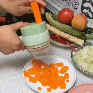 4 In 1 Handheld Electric Vegetable Cutter Set Multifunctional automatic meat grinder cut pressure pulling garlic stirrer