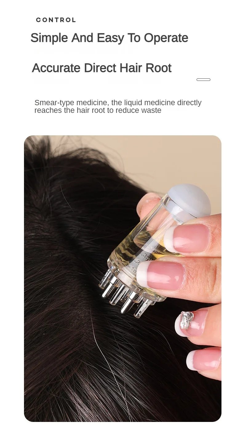 Scalp Applicator Liquid Comb Portable Mini Massage Comb Essential Oil Liquid Guiding Massager Anti Hair Loss Scalp Care Tools