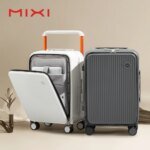 Front Laptop Pocket Suitcase Wide Handle Travel Suitcase Men 20''Carry-On Luggage Women PC Aluminum Frame Trolley Case 24''