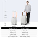 Front Laptop Pocket Suitcase Wide Handle Travel Suitcase Men 20''Carry-On Luggage Women PC Aluminum Frame Trolley Case 24'' - Image 6