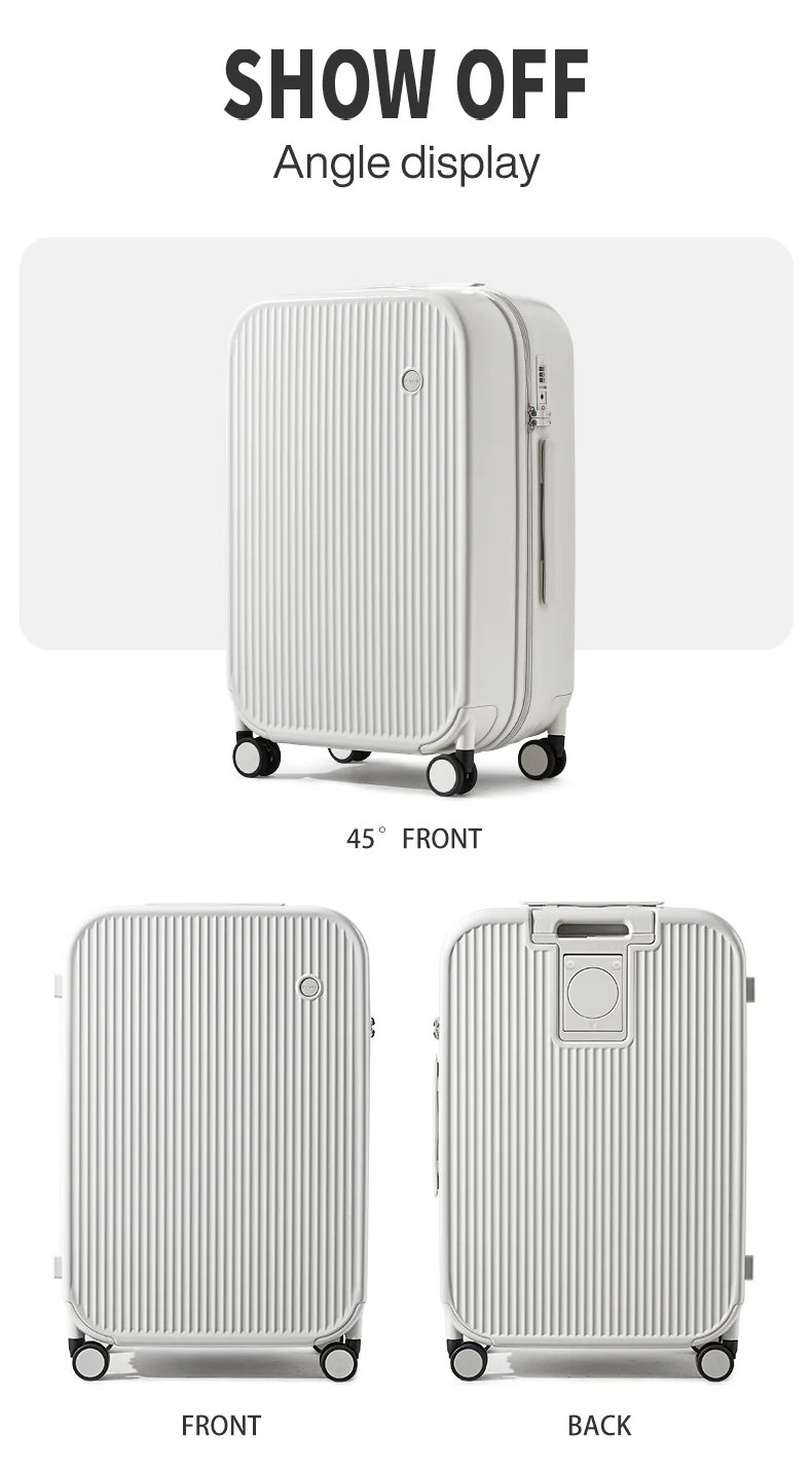 Mixi 2024 New Design Suitcase Carry On Luggage with Cup Phone Holder Hard Shell Rolling Luggage PC Spinner Wheels Trolley Case