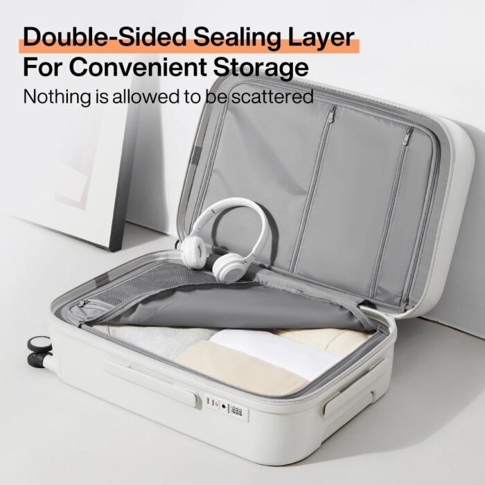 New Design Suitcase Carry On Luggage with Cup Phone Holder Hard Shell Rolling Luggage PC Spinner Wheels Trolley Case - Image 3