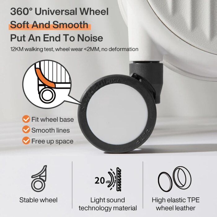 New Design Suitcase Carry On Luggage with Cup Phone Holder Hard Shell Rolling Luggage PC Spinner Wheels Trolley Case - Image 6