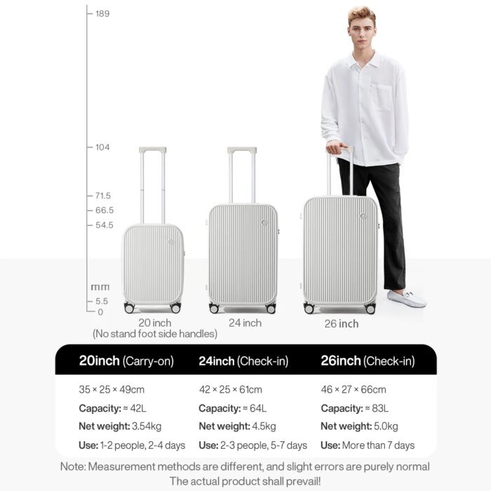 New Design Suitcase Carry On Luggage with Cup Phone Holder Hard Shell Rolling Luggage PC Spinner Wheels Trolley Case - Image 5
