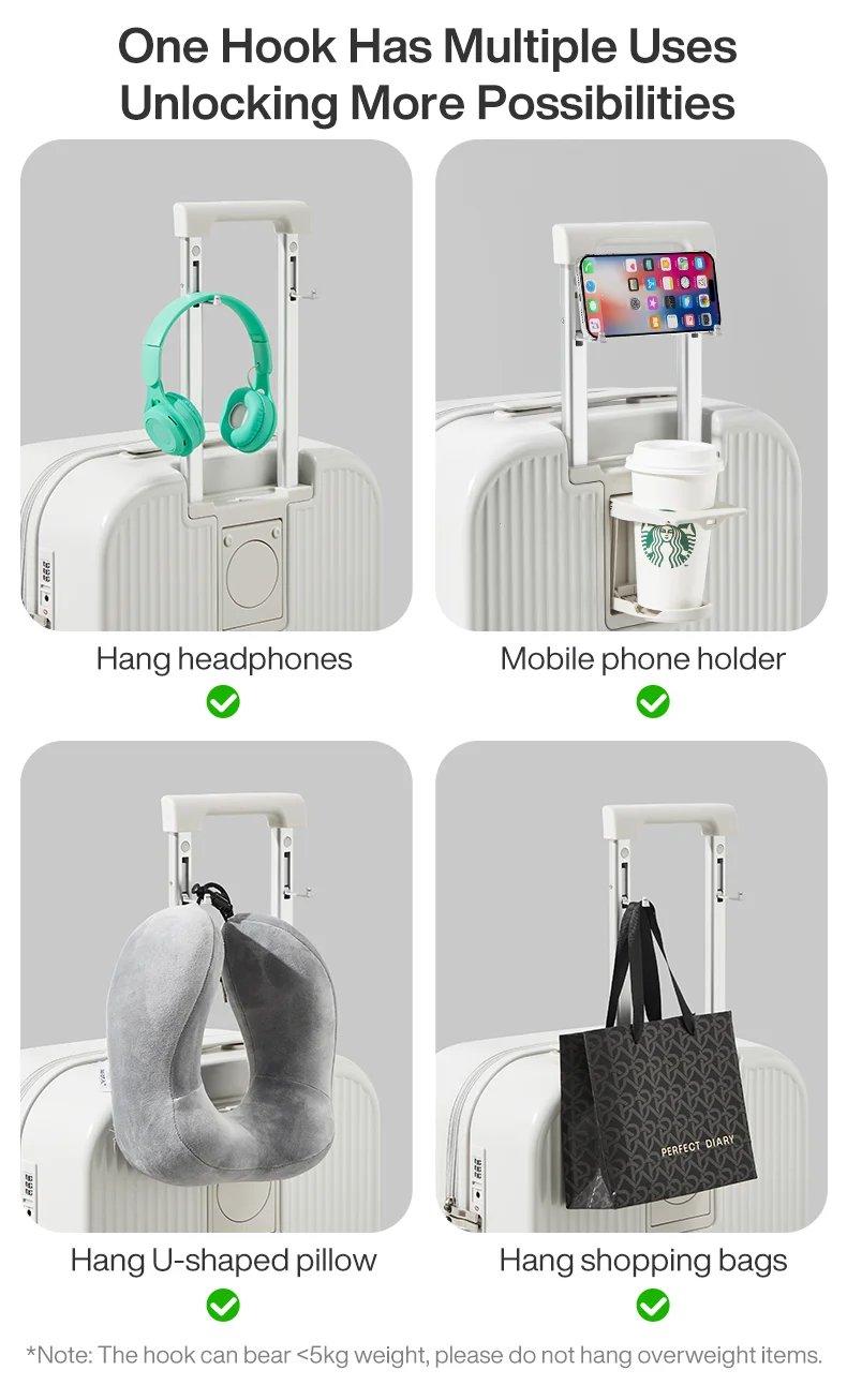 Mixi 2024 New Design Suitcase Carry On Luggage with Cup Phone Holder Hard Shell Rolling Luggage PC Spinner Wheels Trolley Case