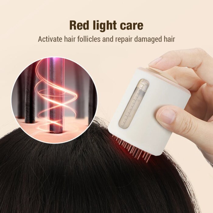 Electric Intelligence Scalp Massage Applicator Hair Care Essential Oil Ball Massage Red Light Vibration Hair Generative Artifact - Image 2